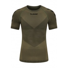 hummel Functional Underwear Short Sleeve Seamless Round Neck Green Men